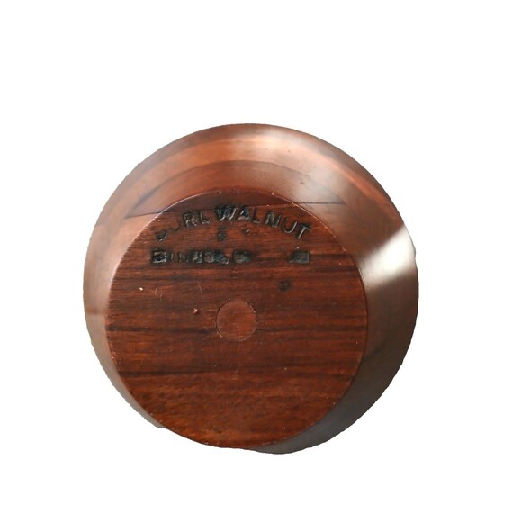 Vintage Butcher Block Walnut Bowl 9"x4" Mid Century Modern Woodcraft USA Salad - Picture 4 of 6